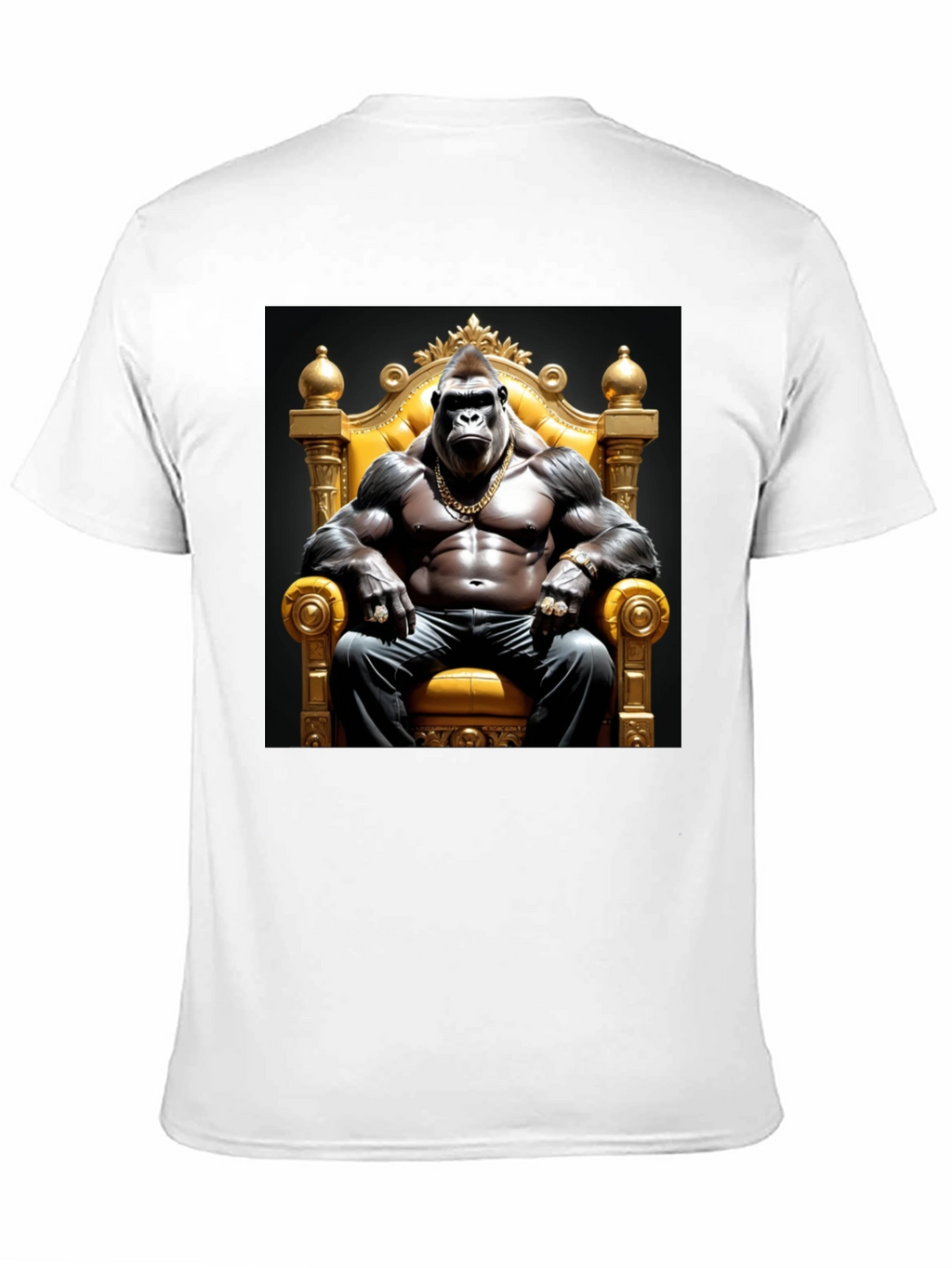 Gorilla King Graphic Tee - Bold Black T-Shirt