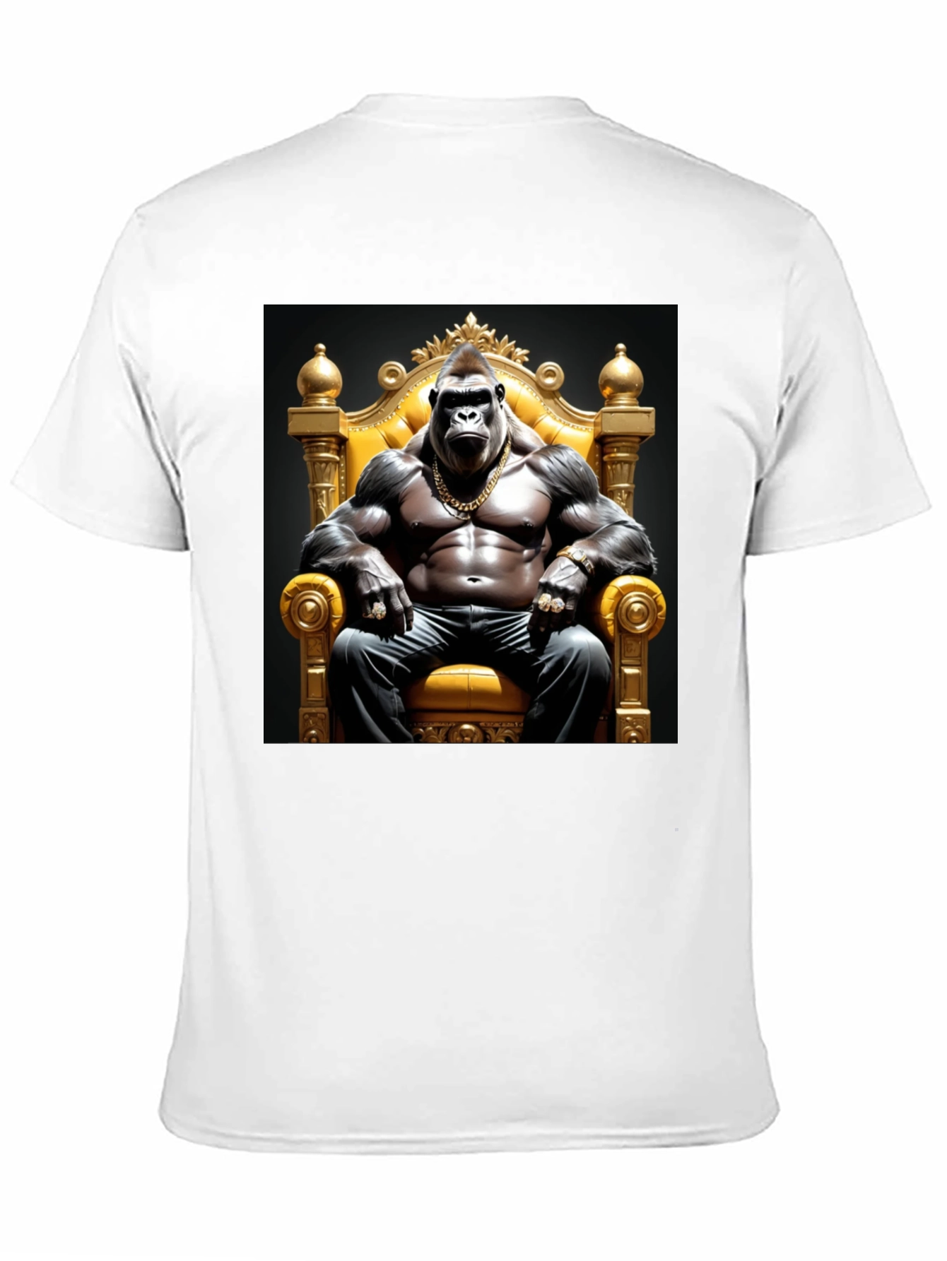 Gorilla King Graphic Tee - Bold Black T-Shirt