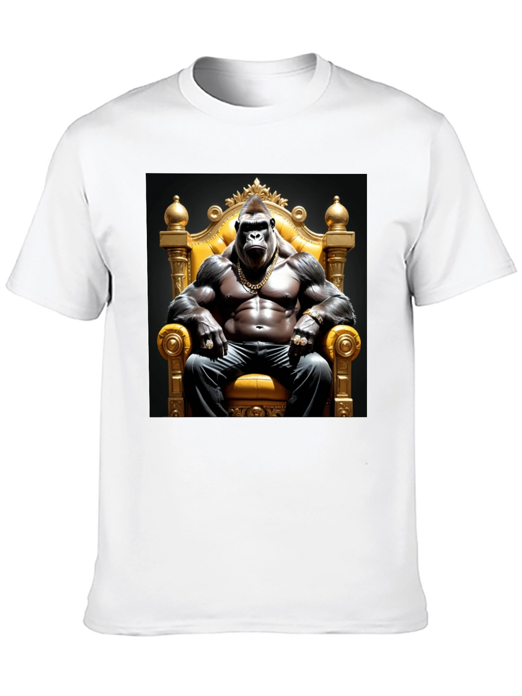 Gorilla King Graphic Tee - Bold Black T-Shirt