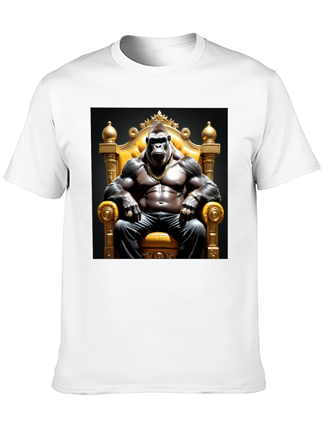 Gorilla King Graphic Tee - Bold Black T-Shirt