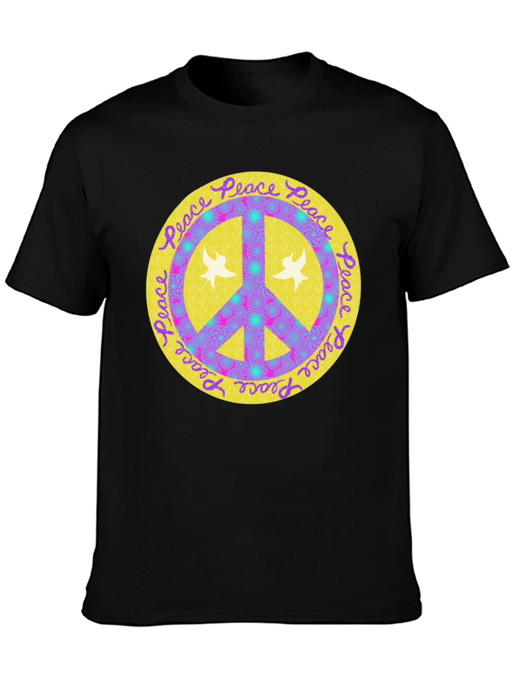 Peace Sign Graphic Tee - Retro Style