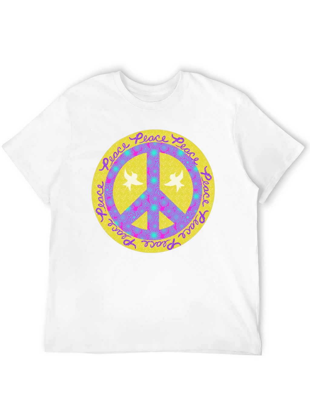 Peace Sign Graphic Tee - Retro Style