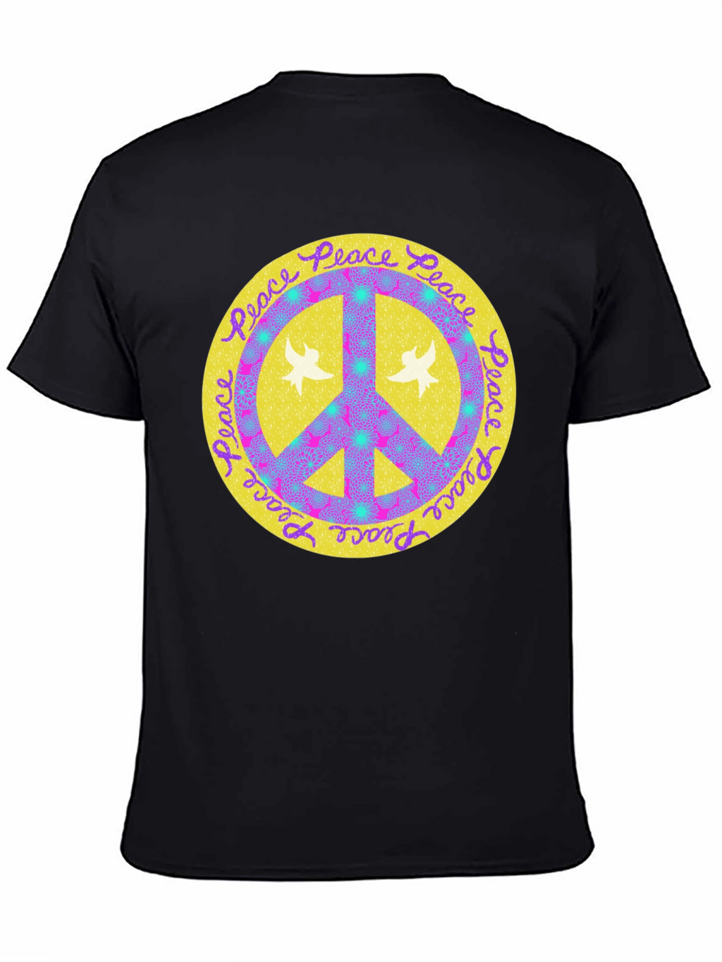 Peace Sign Graphic Tee - Retro Style