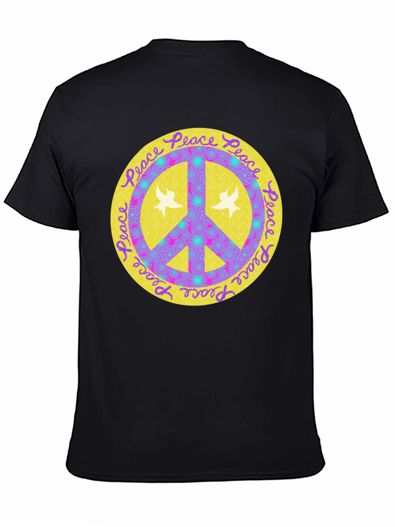 Peace Sign Graphic Tee - Retro Style