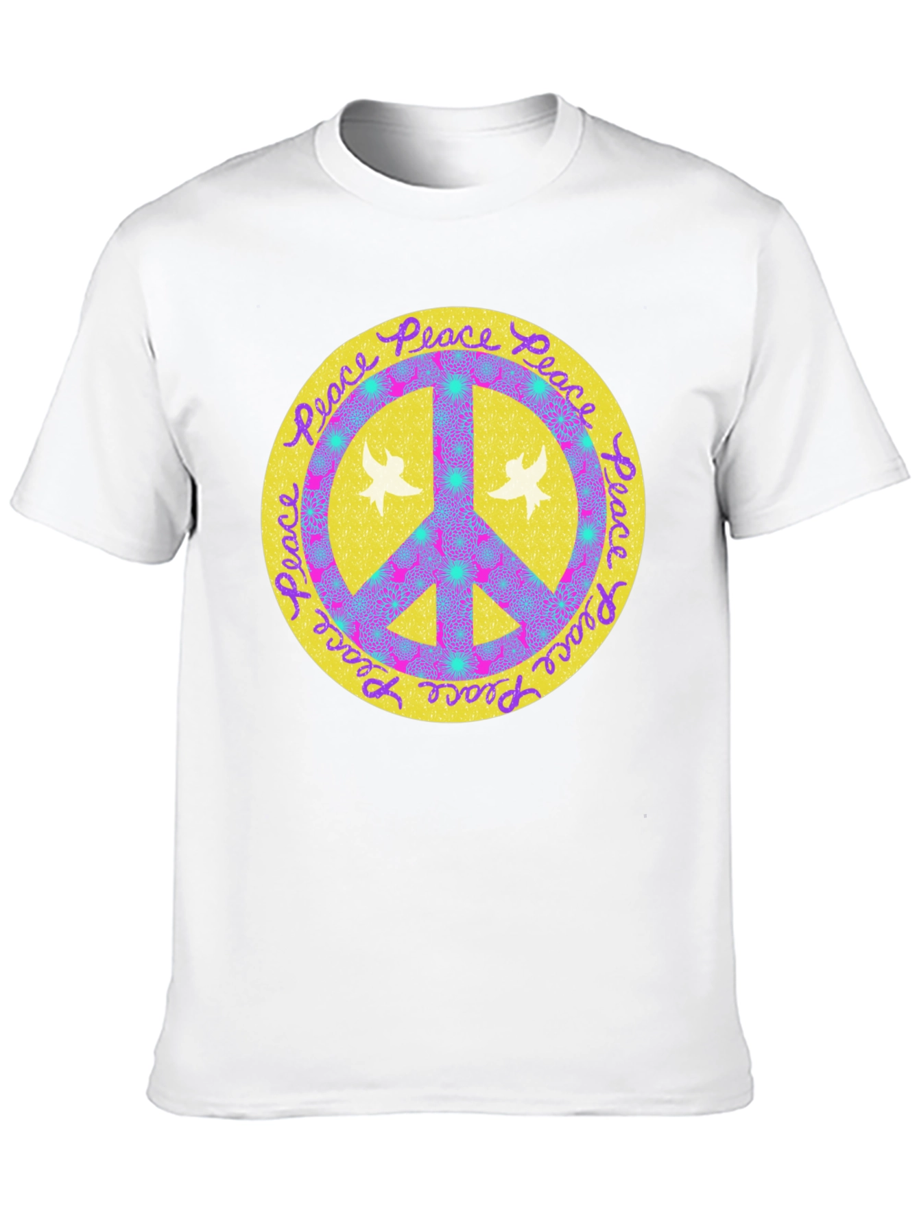 Peace Sign Graphic Tee - Retro Style