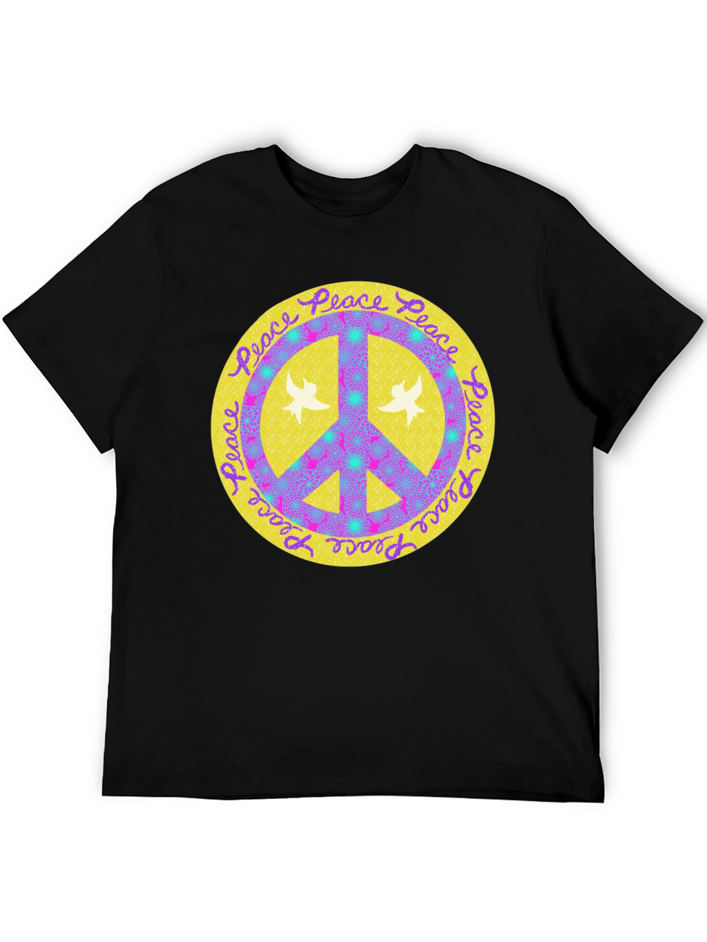 Peace Sign Graphic Tee - Retro Style