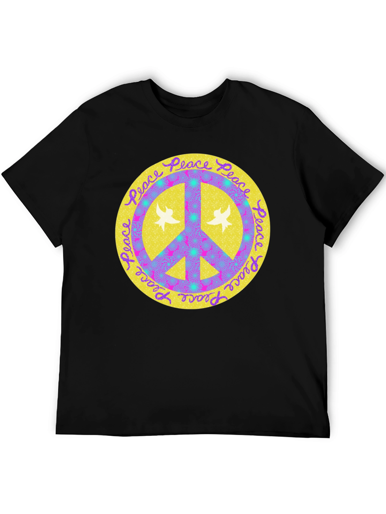 Peace Sign Graphic Tee - Retro Style