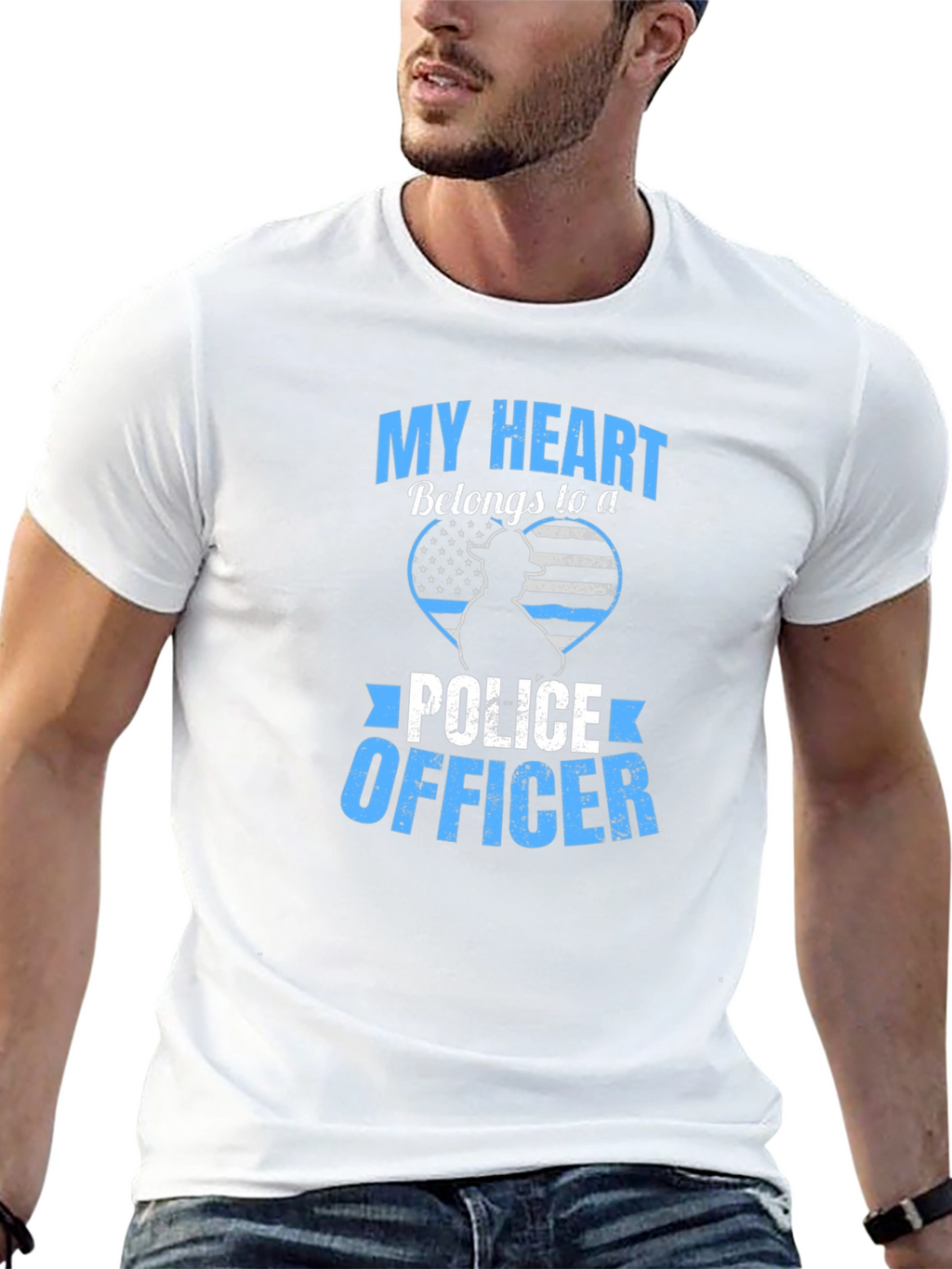 My Heart Belongs to a Police Officer T-Shirt