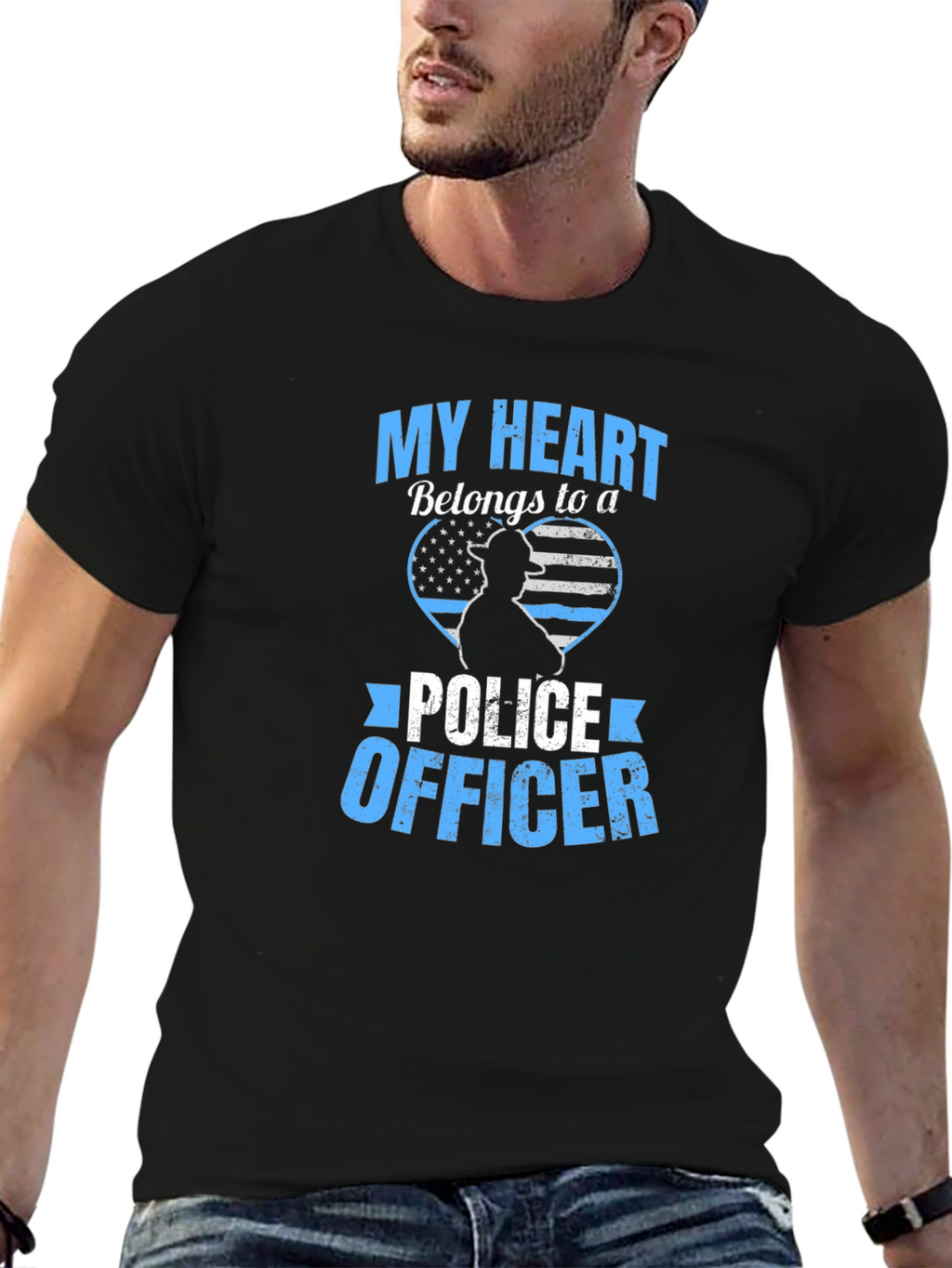 My Heart Belongs to a Police Officer T-Shirt