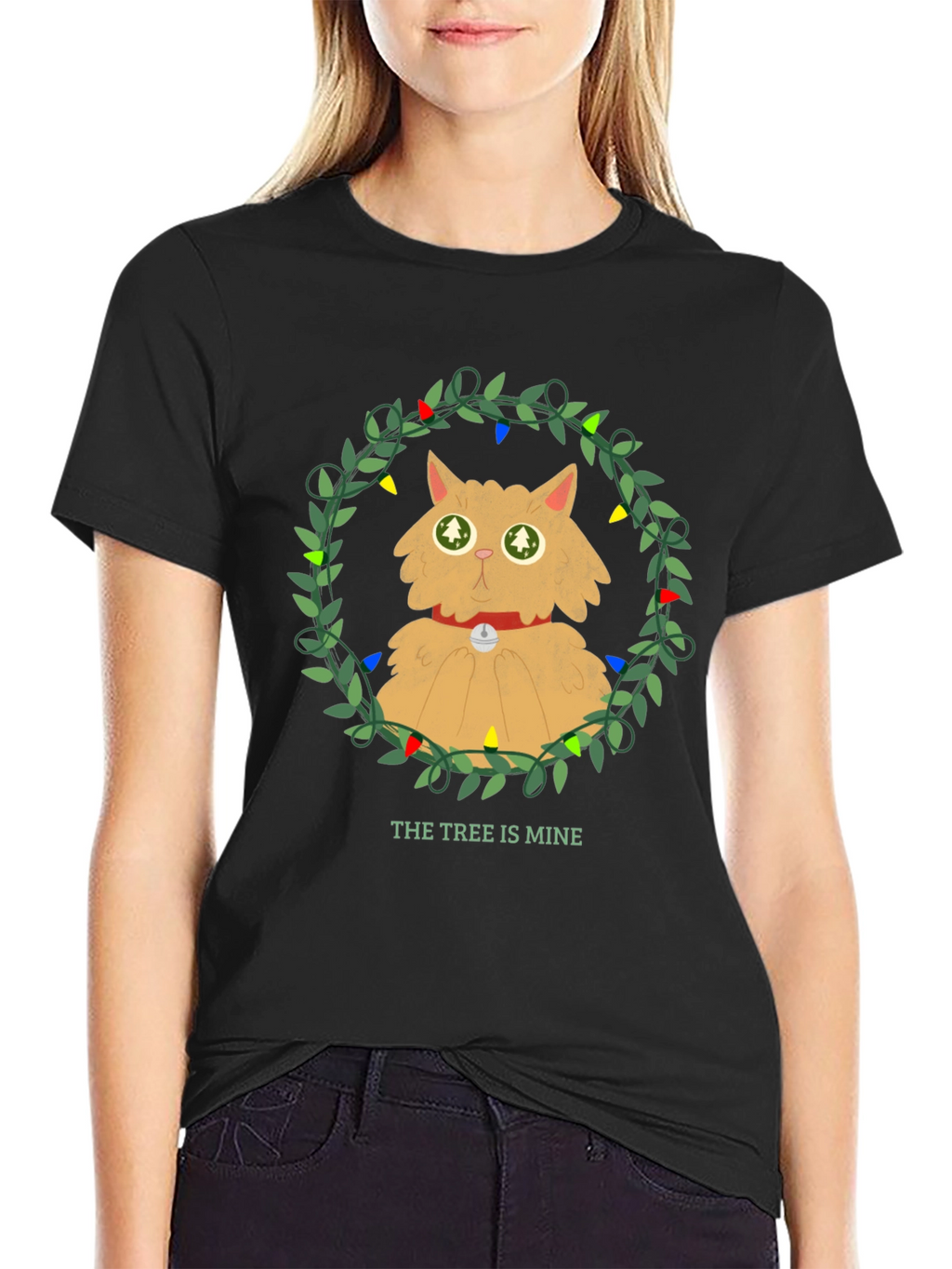 Funny Christmas Cat Tree T-Shirt