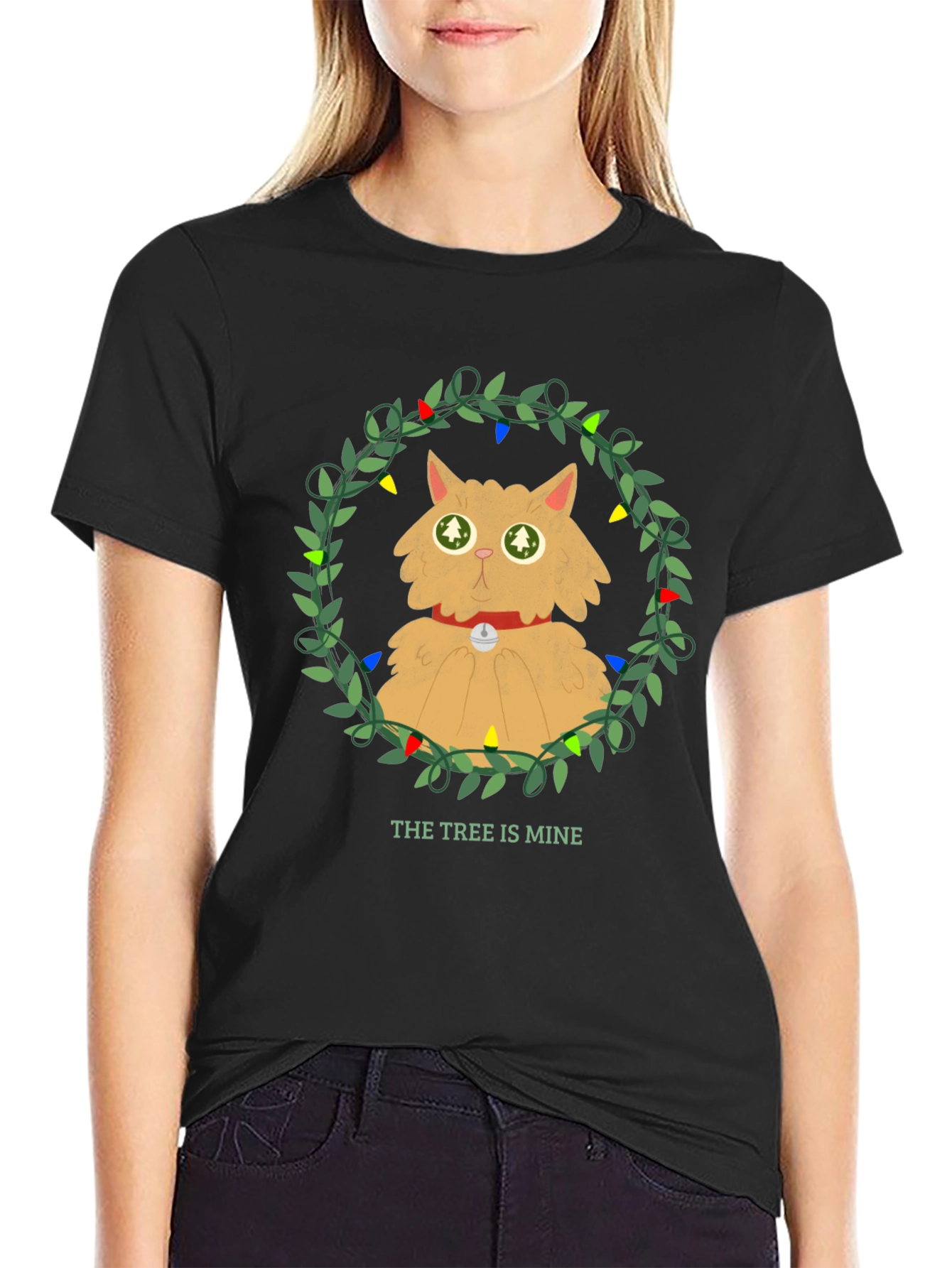 Funny Christmas Cat Tree T-Shirt