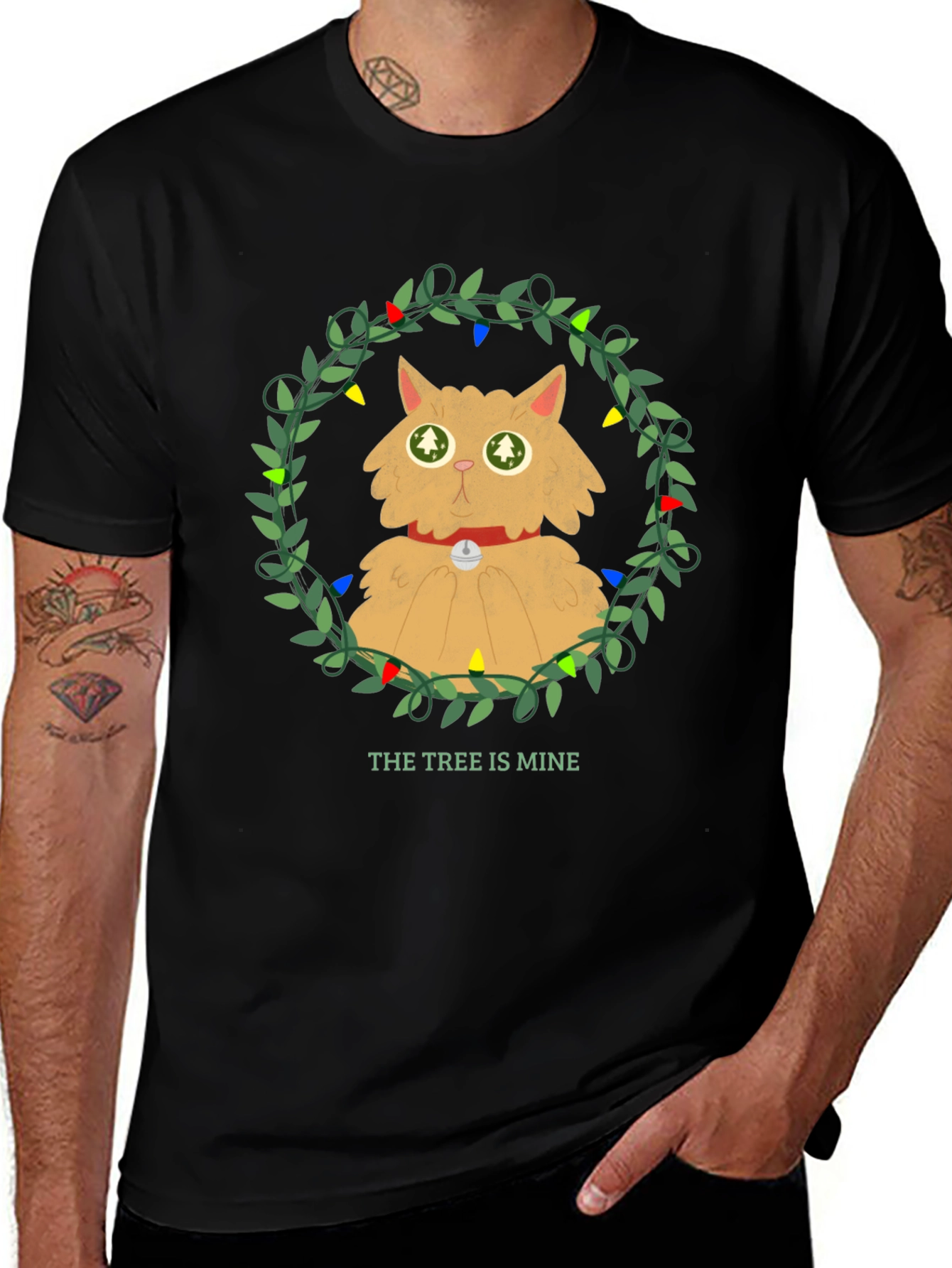 Funny Christmas Cat Tree T-Shirt