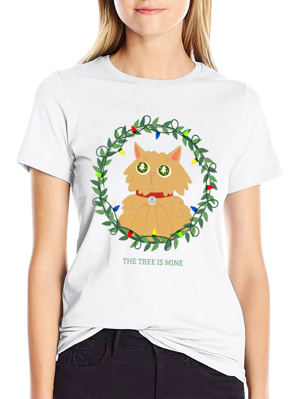 Funny Christmas Cat Tree T-Shirt