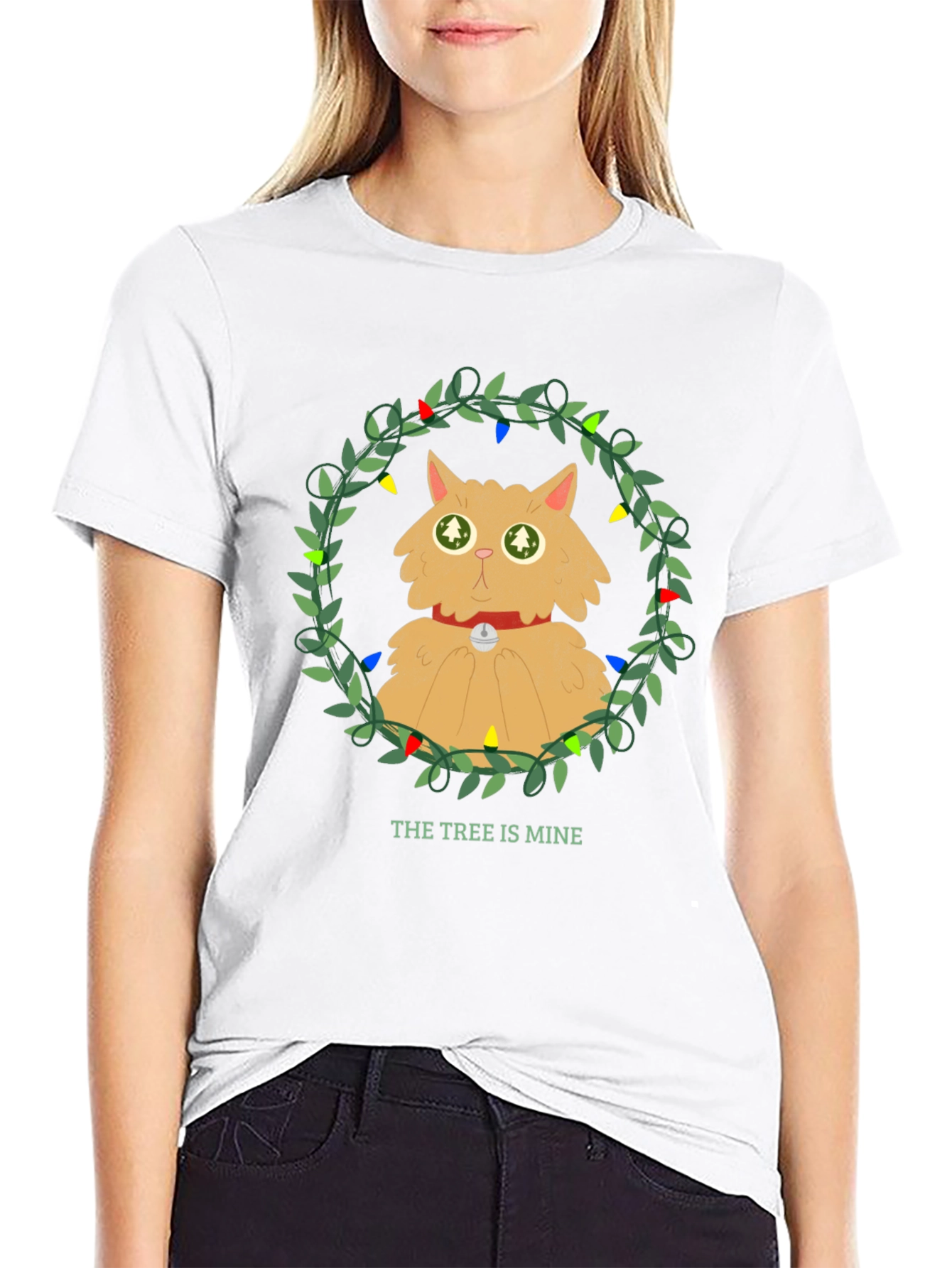 Funny Christmas Cat Tree T-Shirt