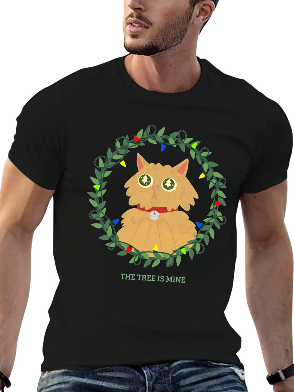 Funny Christmas Cat Tree T-Shirt