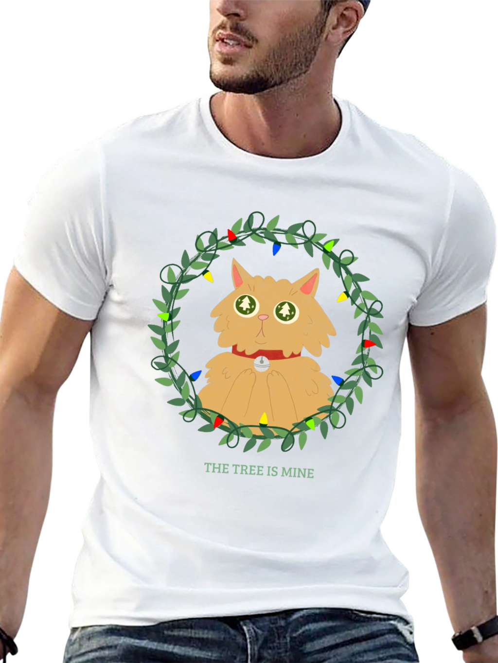 Funny Christmas Cat Tree T-Shirt