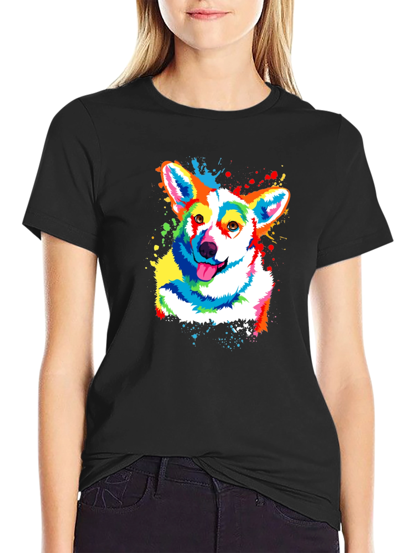 Colorful Corgi Dog T-Shirt