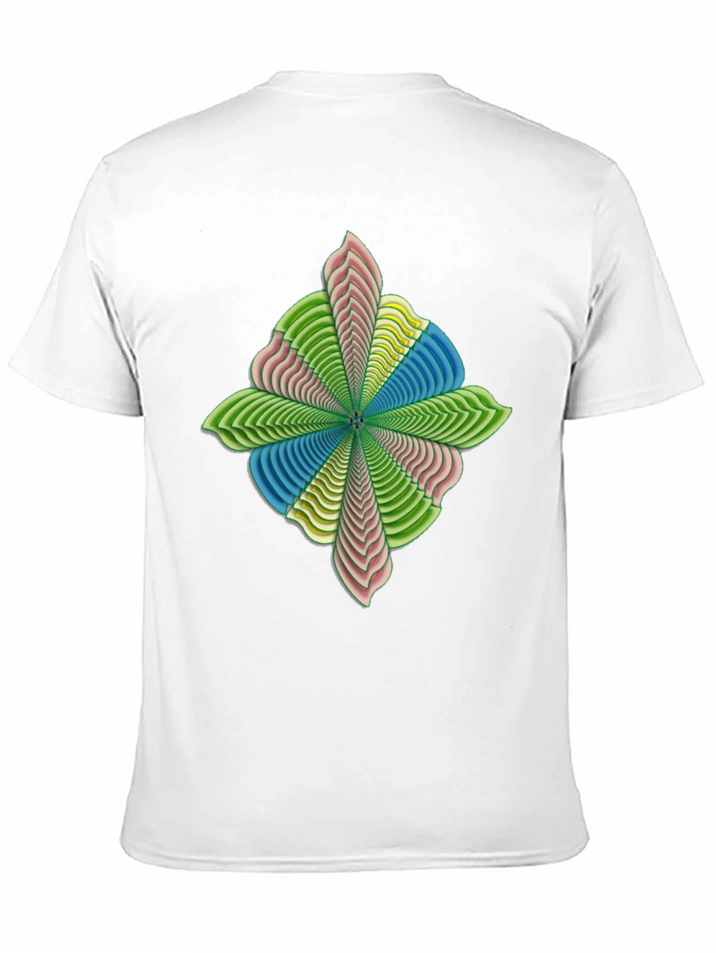Abstract Flower Petal Graphic Print Black T-Shirt