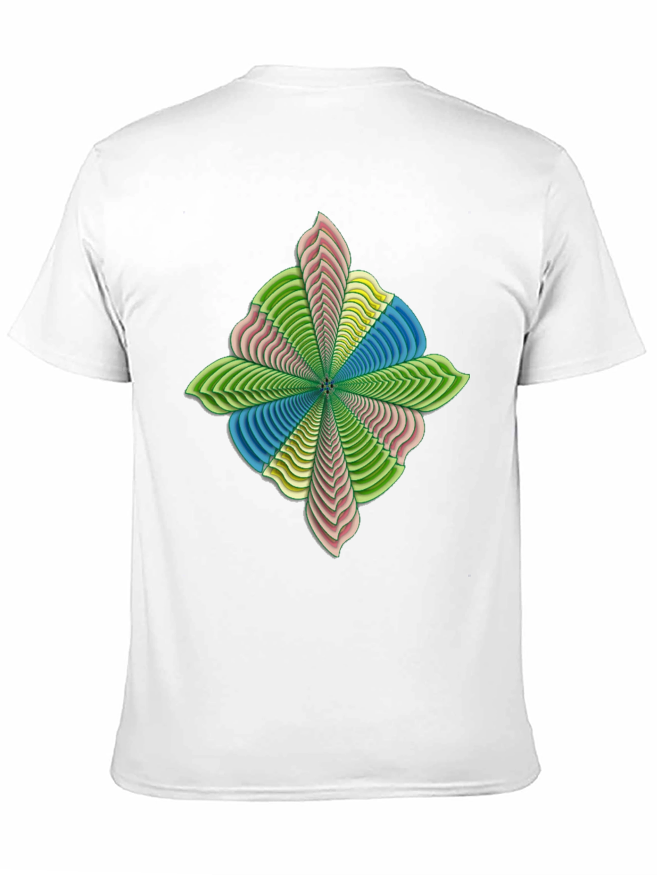 Abstract Flower Petal Graphic Print Black T-Shirt