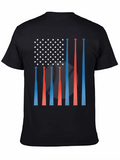 Patriotic Baseball Bats USA Flag Graphic Tee