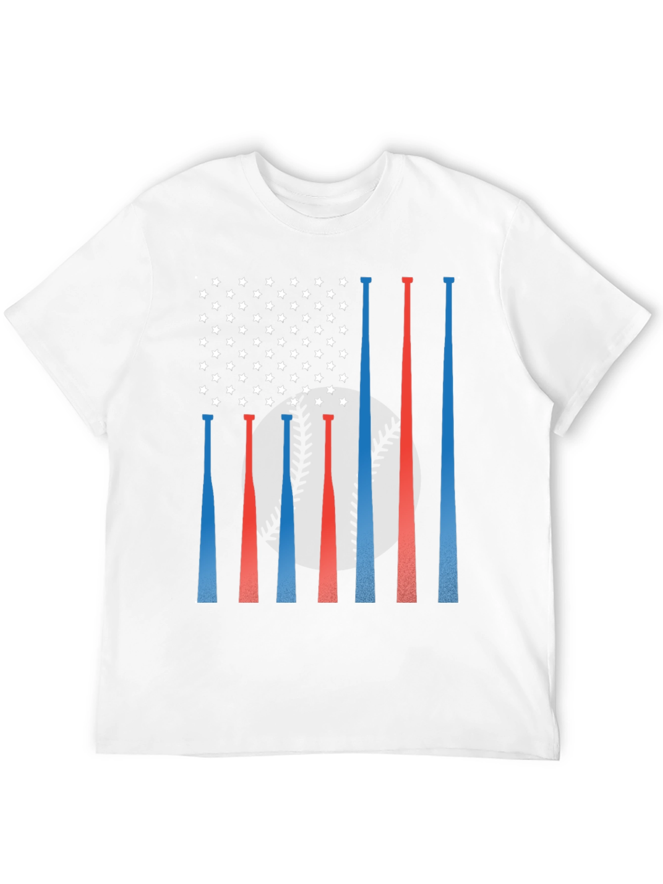 Patriotic Baseball Bats USA Flag Graphic Tee