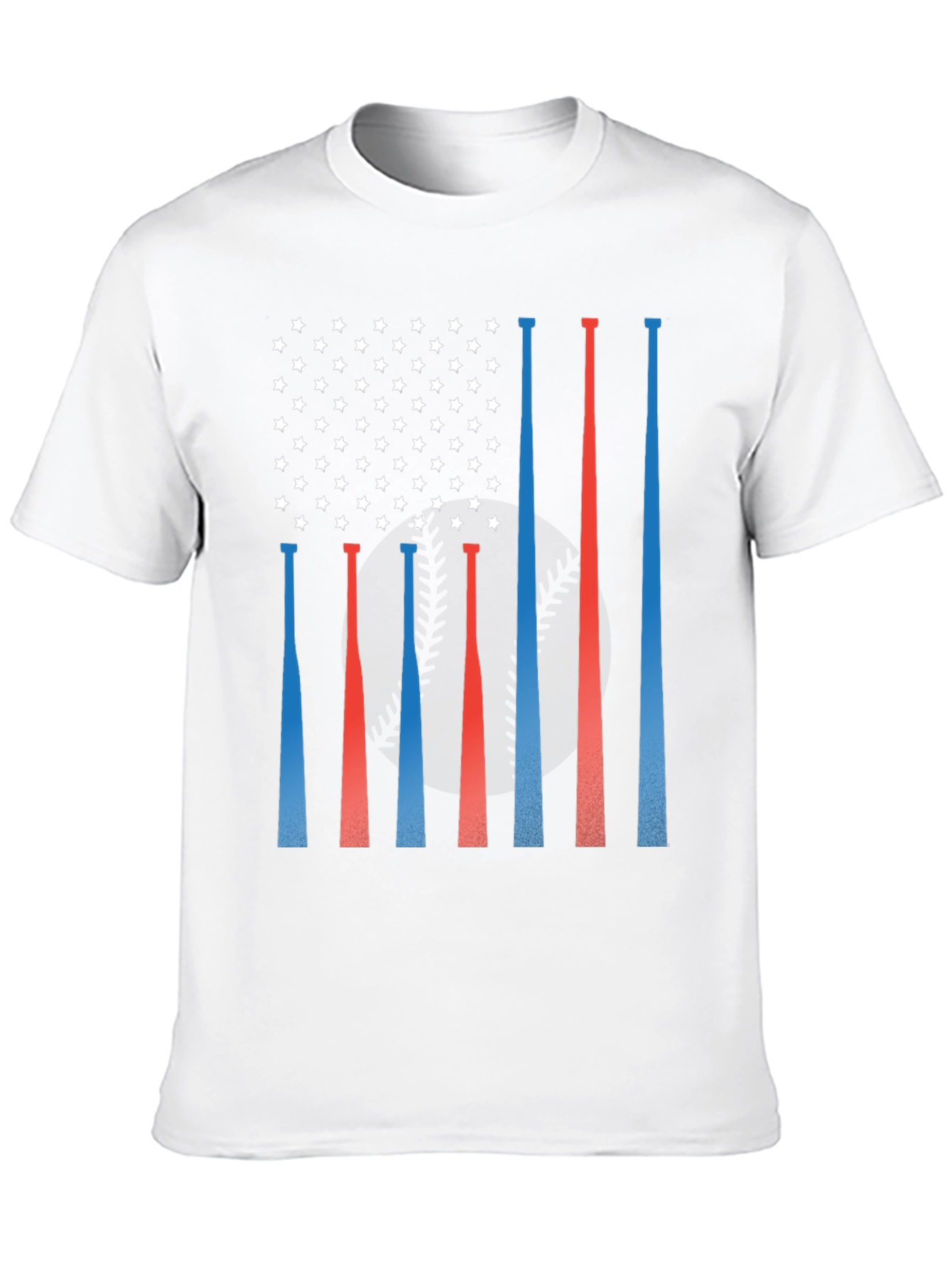 Patriotic Baseball Bats USA Flag Graphic Tee