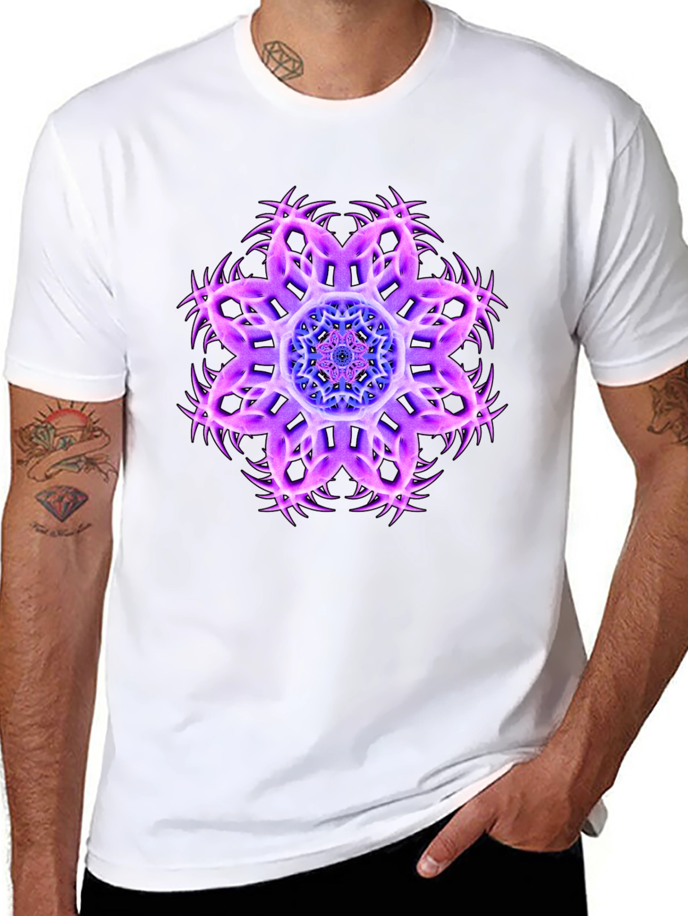 Cosmic Bloom Black Tee