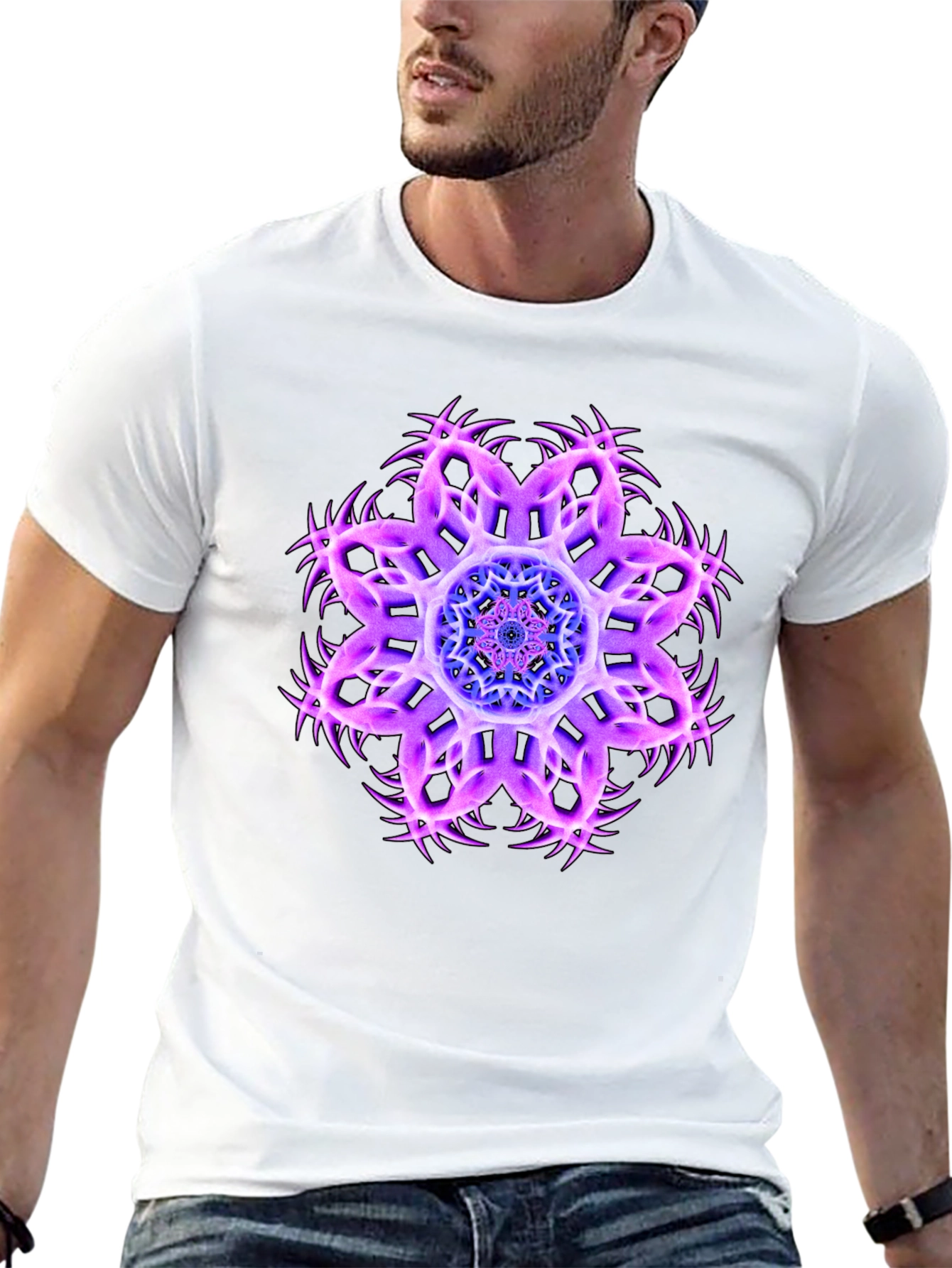 Cosmic Bloom Black Tee
