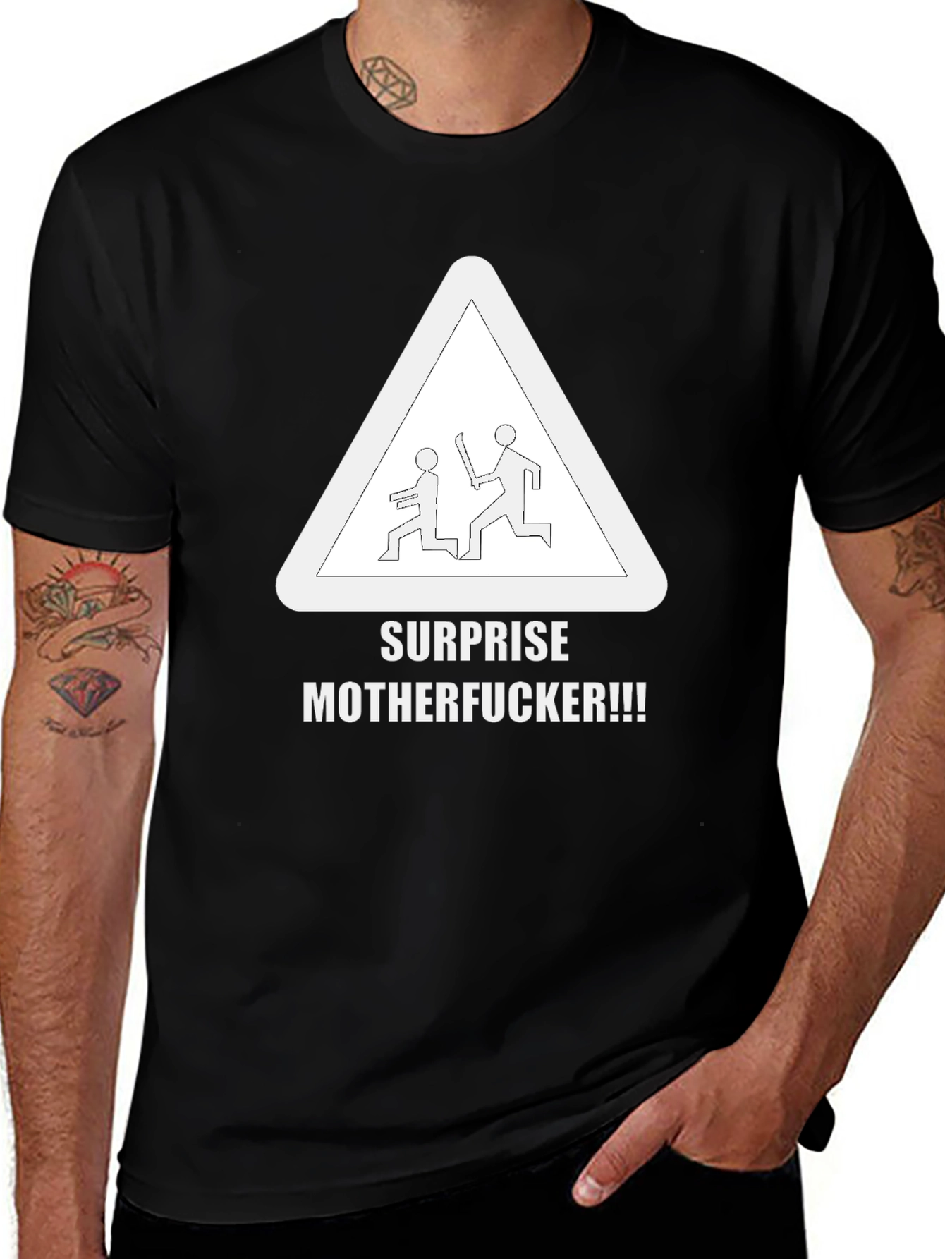 Surprise Graphic Tee - Dark Humor T-Shirt