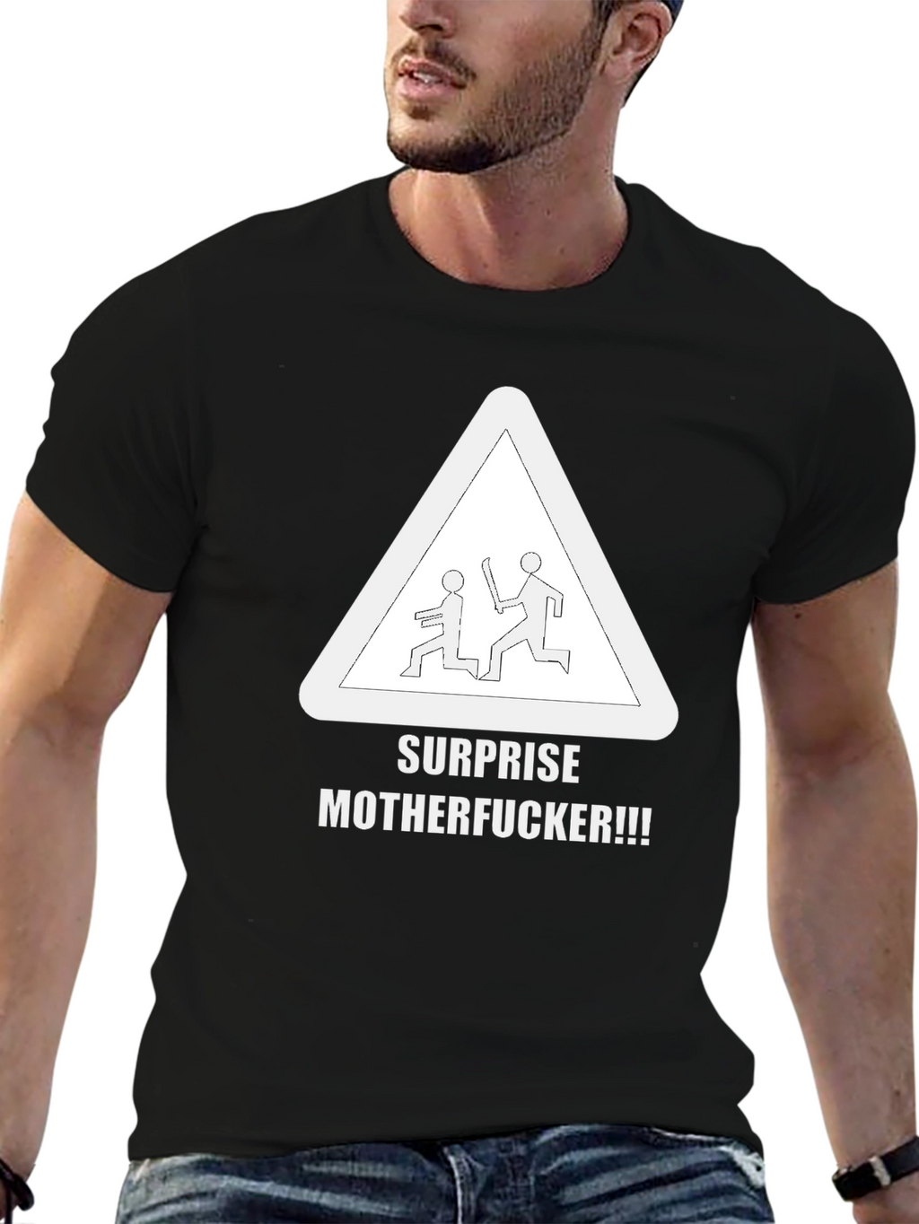 Surprise Graphic Tee - Dark Humor T-Shirt