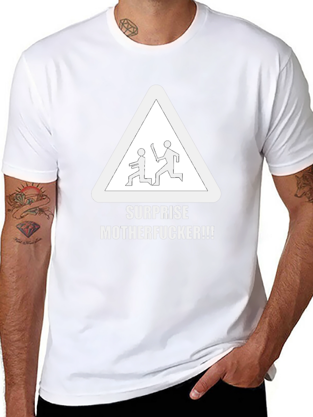 Surprise Graphic Tee - Dark Humor T-Shirt