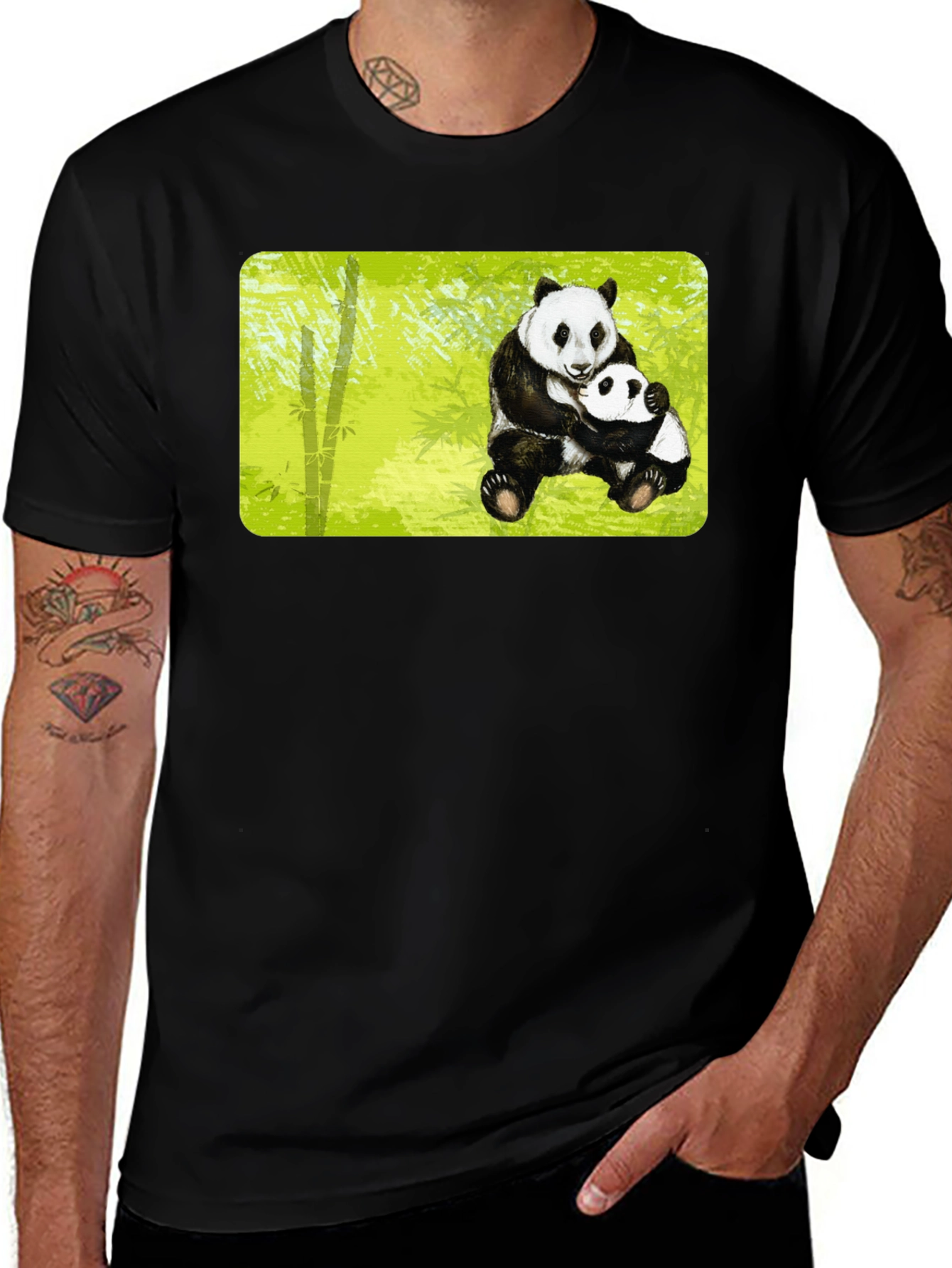 Panda Hug T-Shirt - Cute Animal Graphic Tee