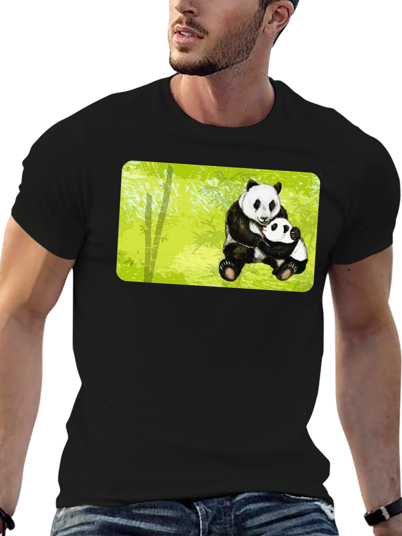 Panda Hug T-Shirt - Cute Animal Graphic Tee