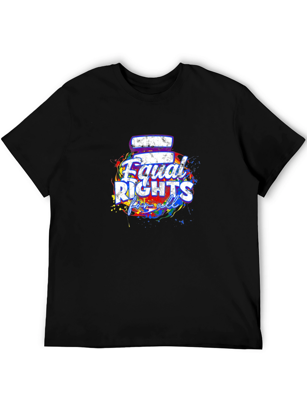 Equal Rights For All T-Shirt Black Crew Neck