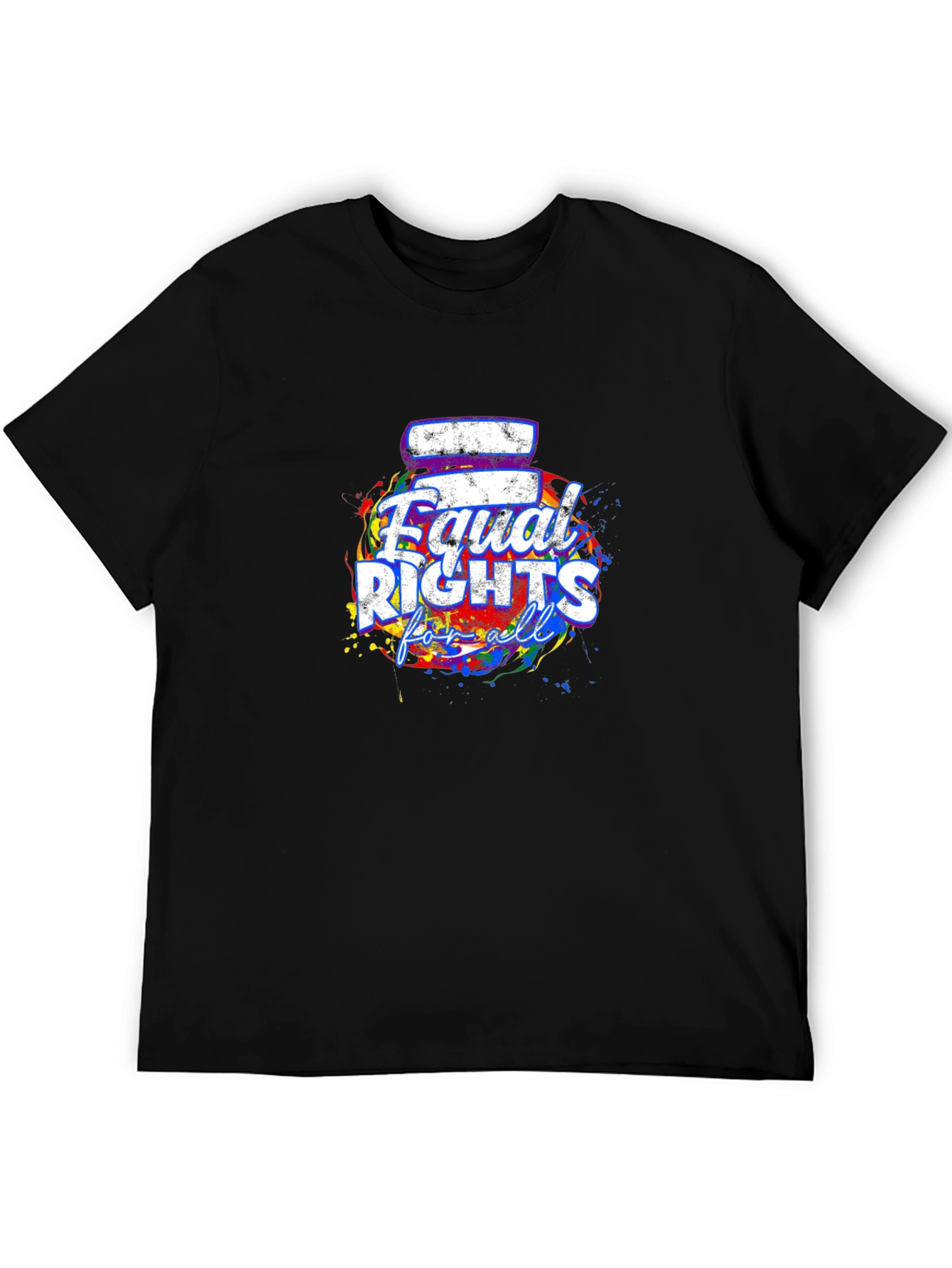 Equal Rights For All T-Shirt Black Crew Neck