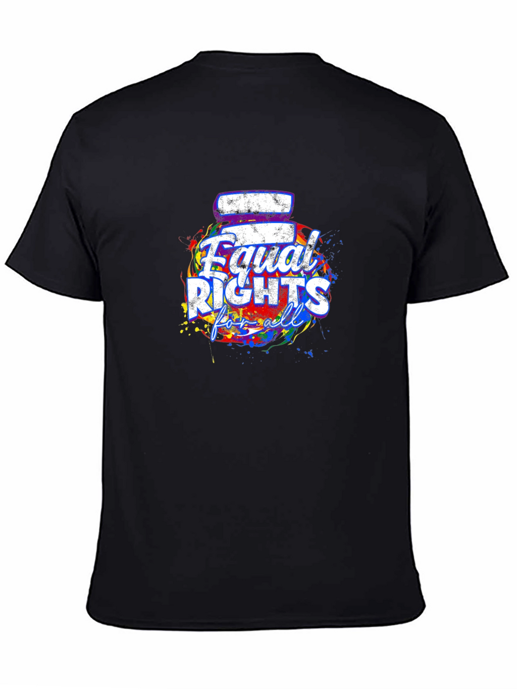 Equal Rights For All T-Shirt Black Crew Neck