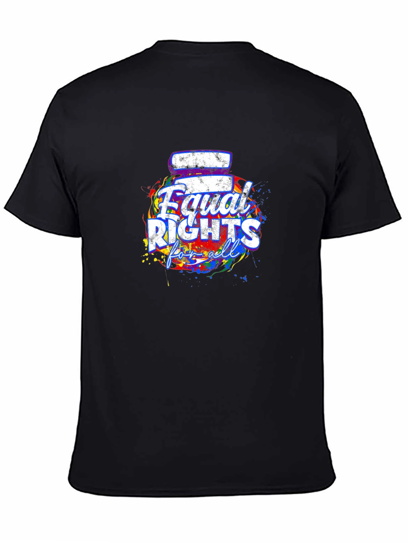 Equal Rights For All T-Shirt Black Crew Neck