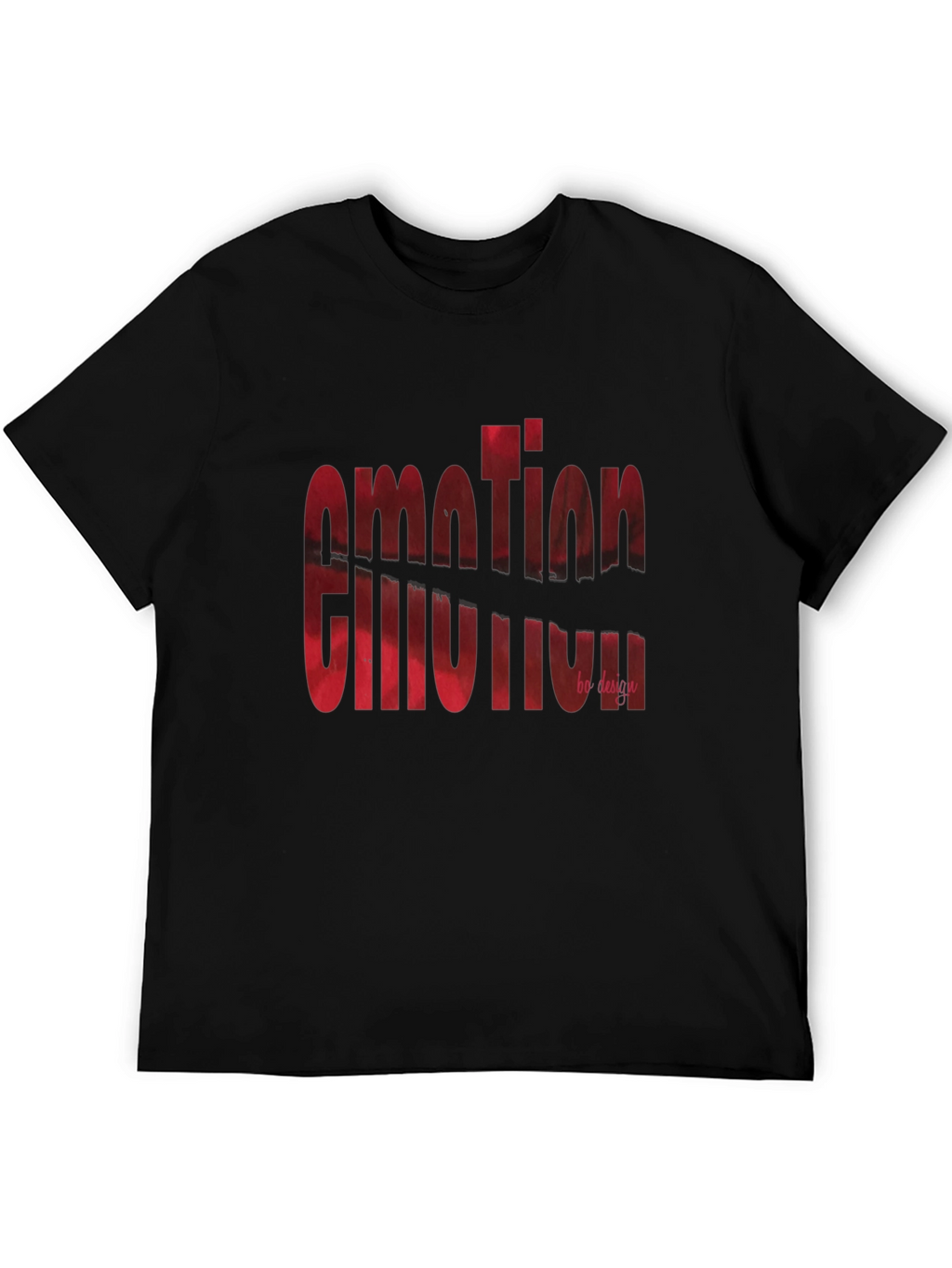 Emotion Motion Graphic Tee - Stylish Mens Black T-Shirt