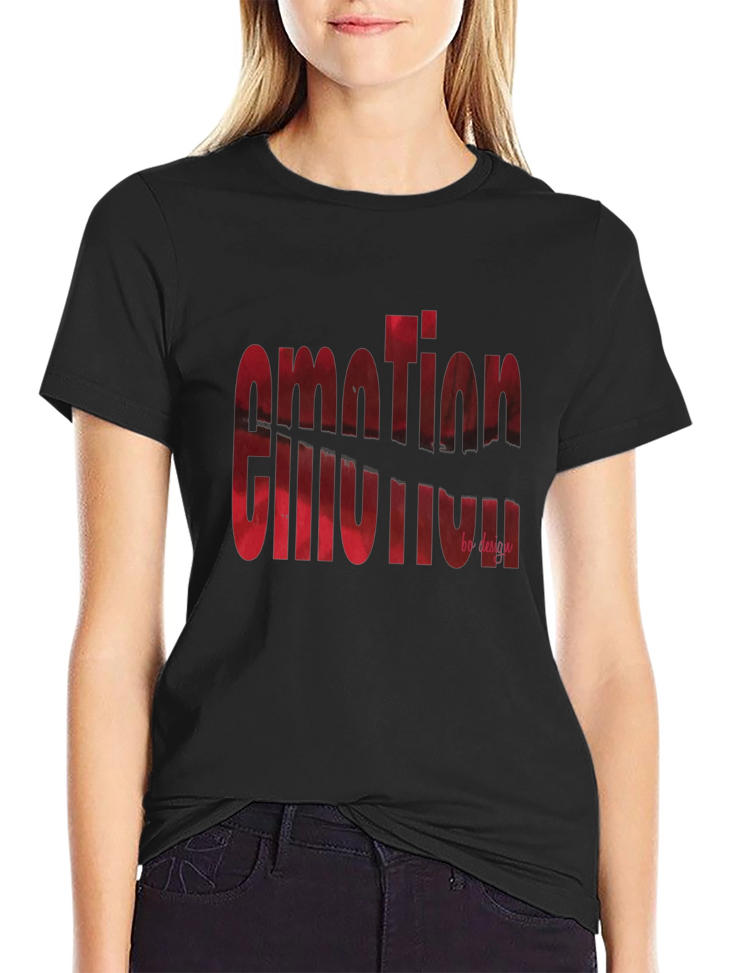Emotion Motion Graphic Tee - Stylish Mens Black T-Shirt