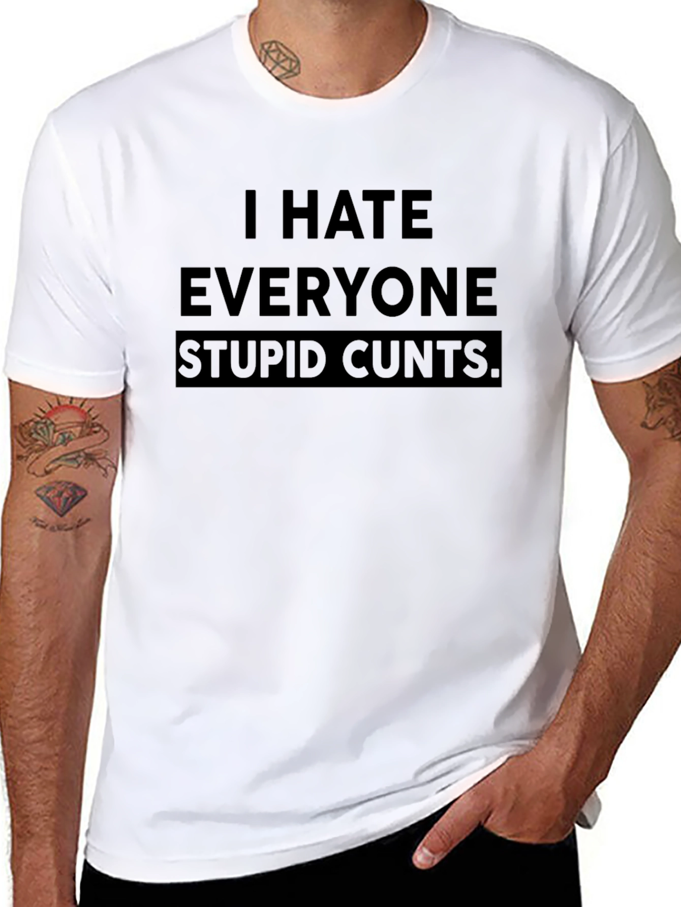 I Hate Everyone Graphic Tee - Edgy & Bold