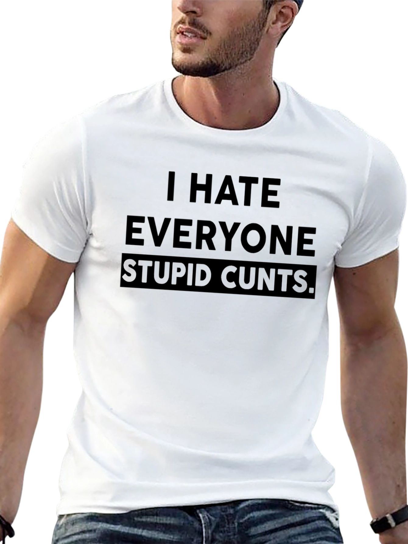 I Hate Everyone Graphic Tee - Edgy & Bold