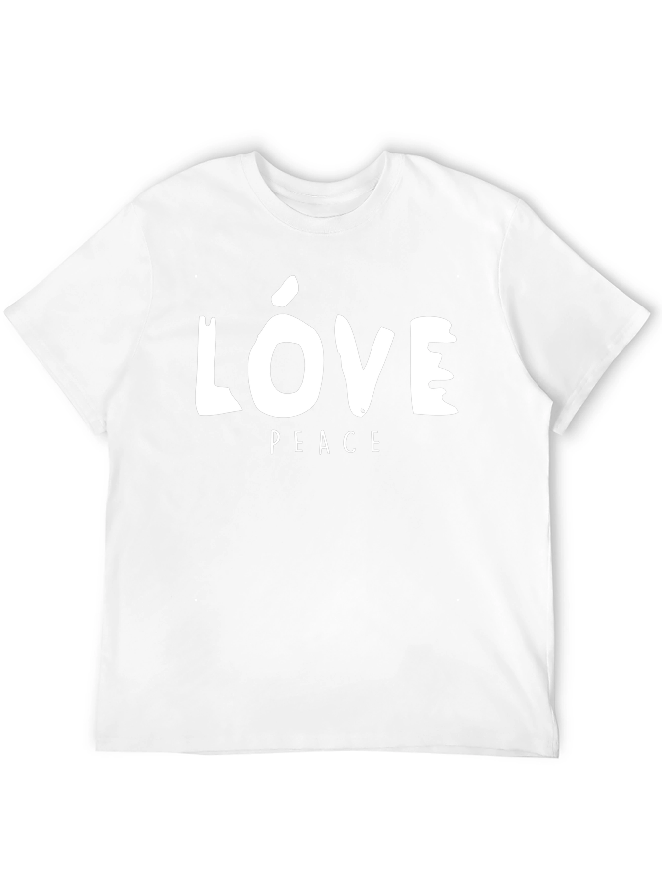 Love & Peace Graphic Print Black T-Shirt