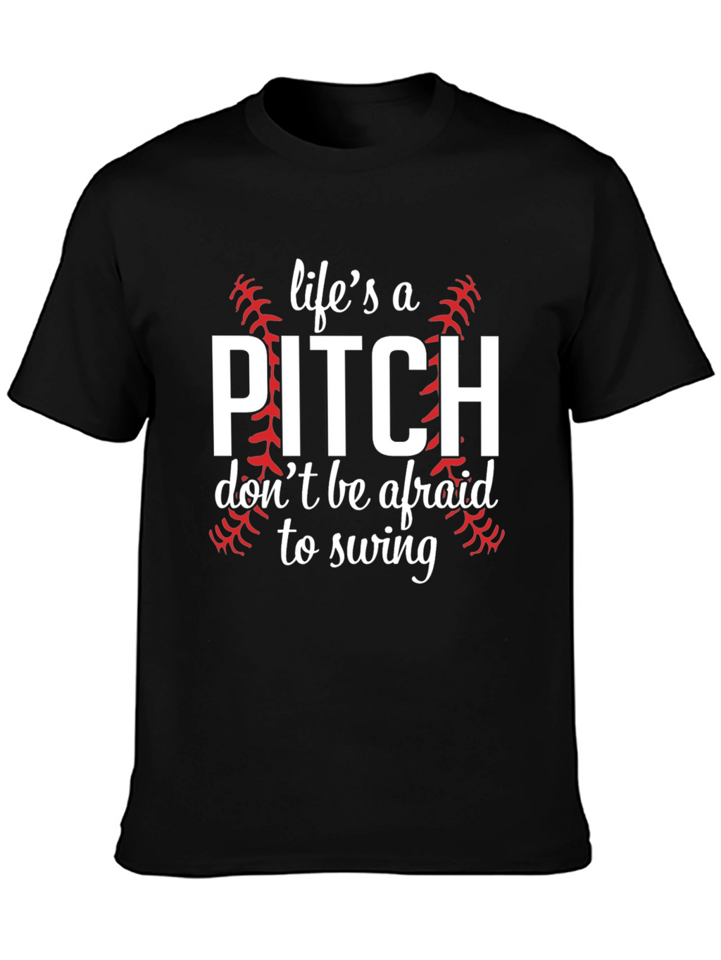 Lifes a Pitch Baseball Graphic Tee