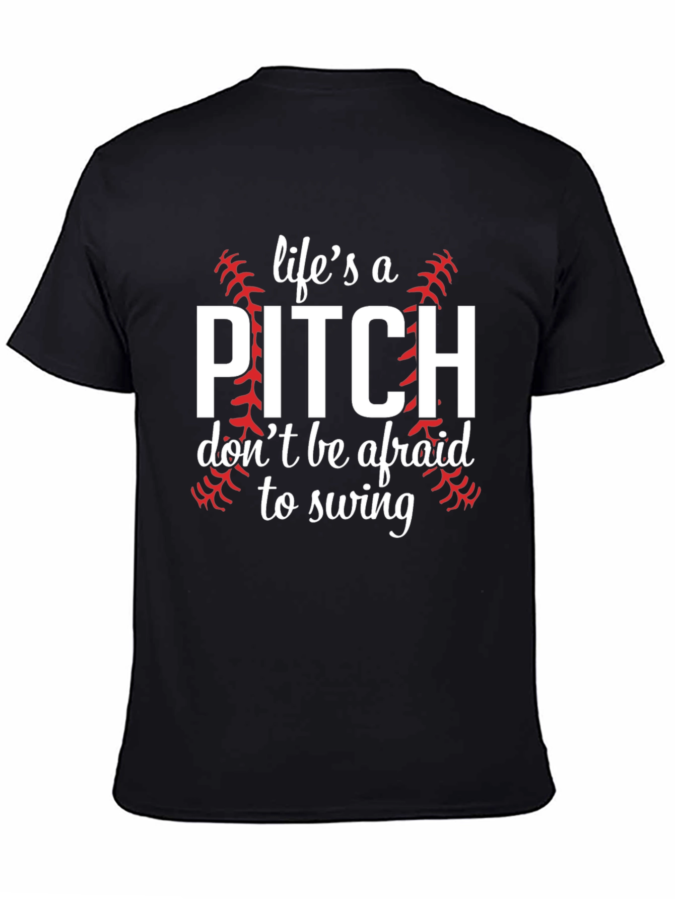 Lifes a Pitch Baseball Graphic Tee