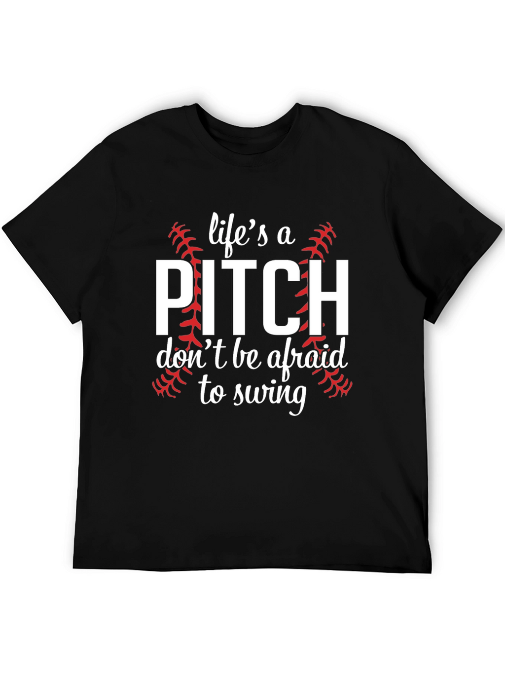 Lifes a Pitch Baseball Graphic Tee