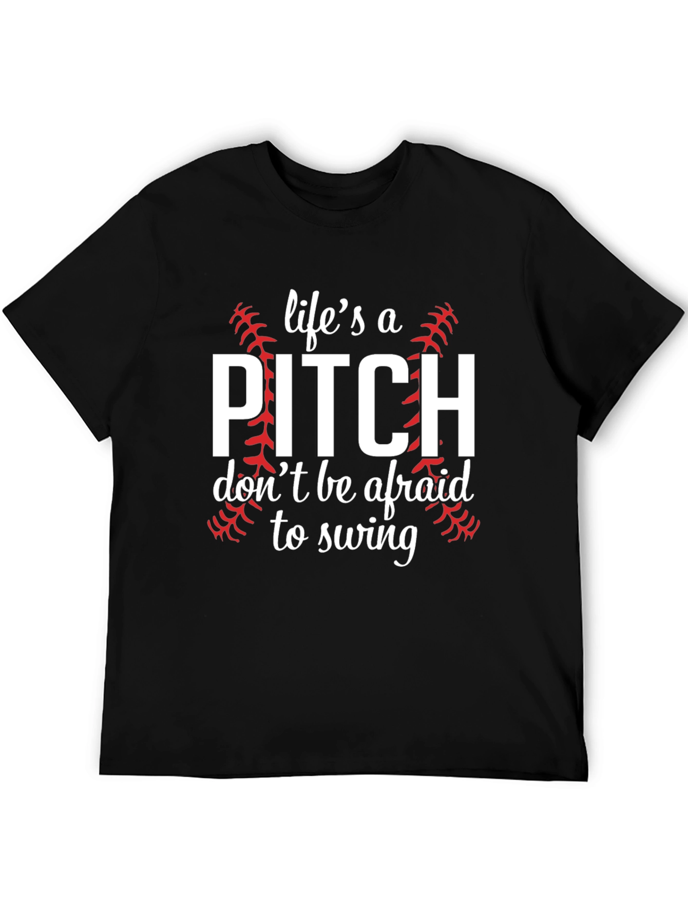 Lifes a Pitch Baseball Graphic Tee
