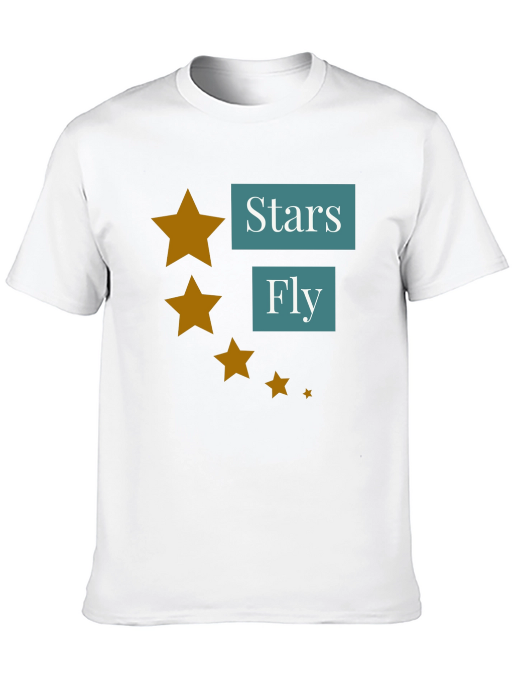 Stars Fly T-Shirt - Casual Black Tee