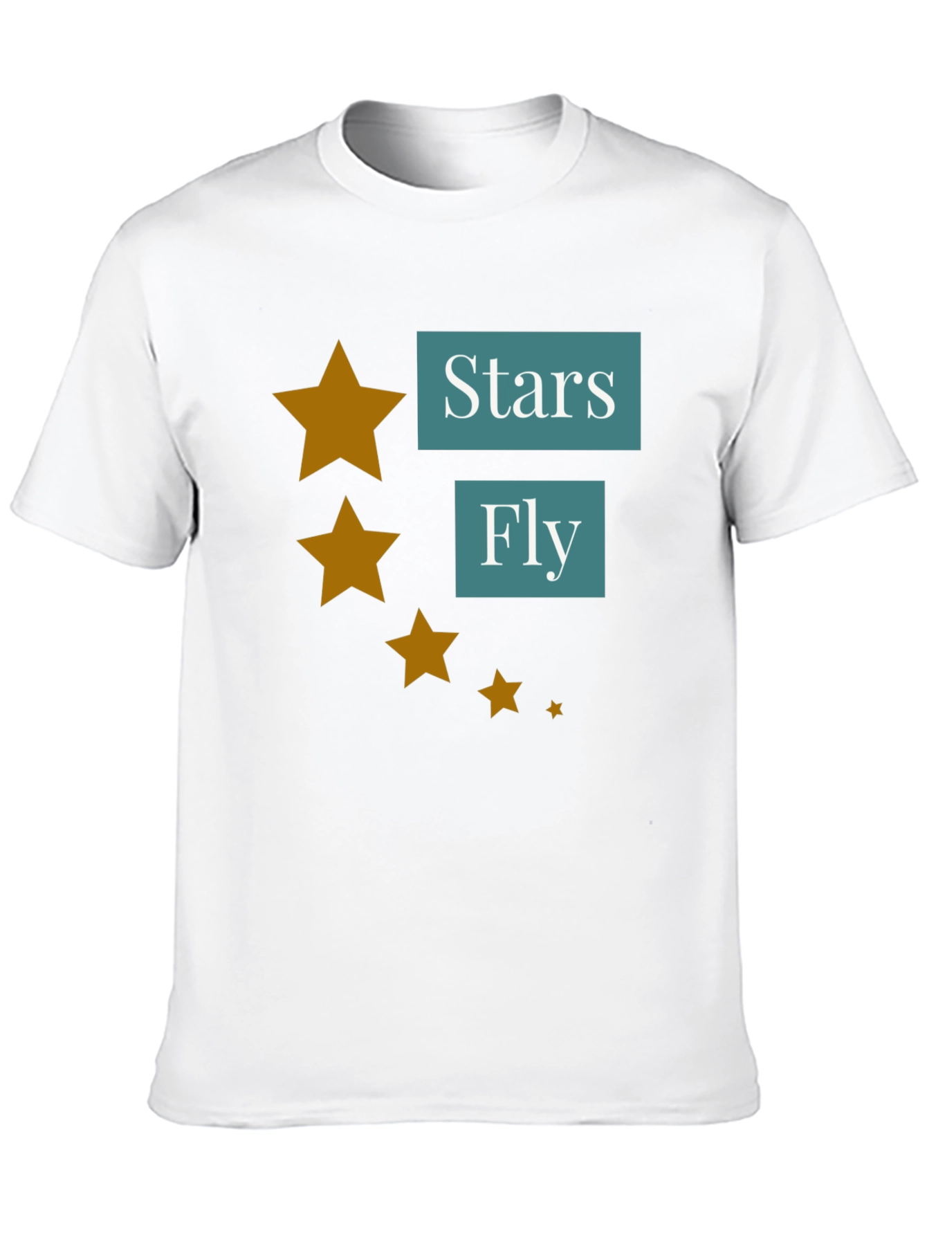 Stars Fly T-Shirt - Casual Black Tee