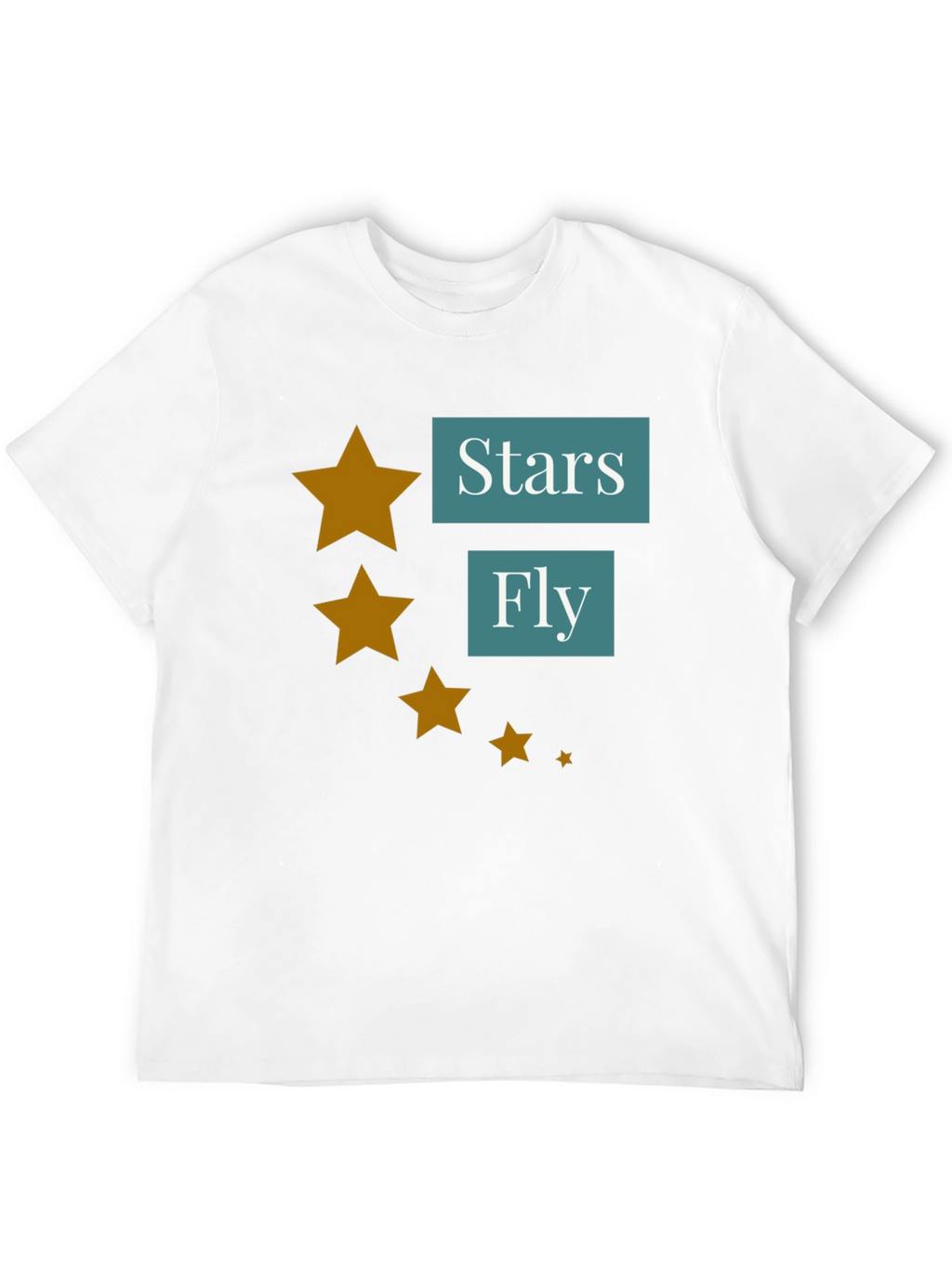 Stars Fly T-Shirt - Casual Black Tee