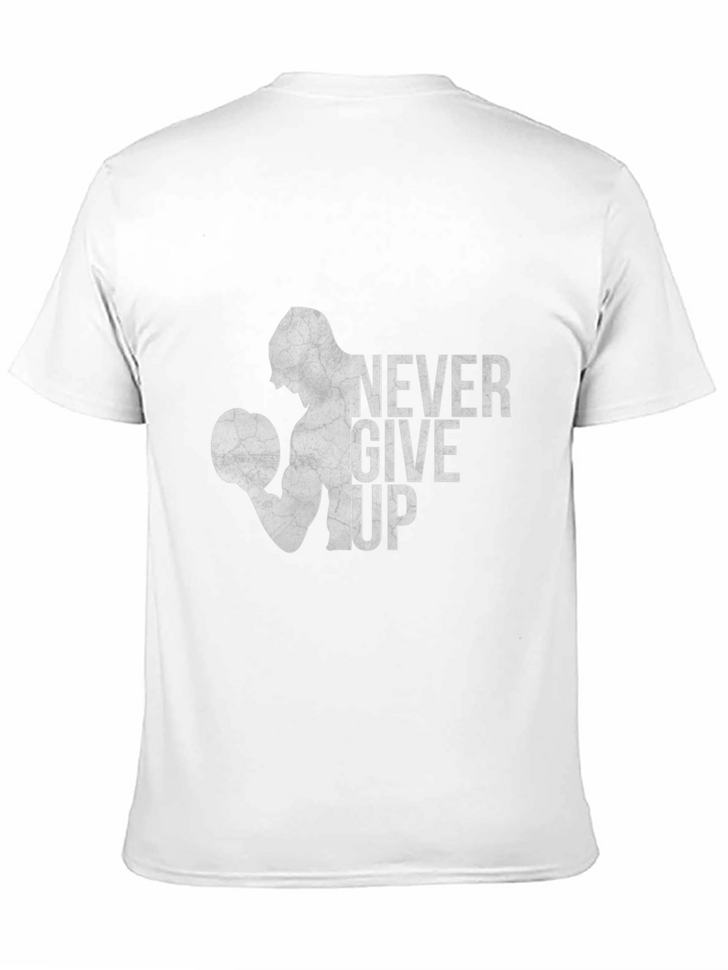 Never Give Up Graphic Print Tee